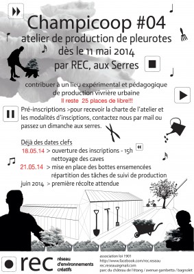 Coopérative champignons du Réseau d'Environnement Créatif de Bagnolet